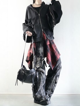 「DEVICE（デバイス）のアイテム（バッグ）」を使った、らいさん（メンズ・170cm）の冬コーディネート