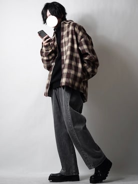 「服とコスメでなりたい自分に」｜「アイテム（ブルゾン）」を使った、らいさん（メンズ・170cm）の冬コーディネート