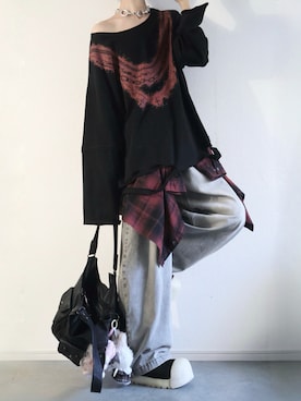 「ERAR（エラー）のアイテム」を使った、らいさん（メンズ・170cm）の夏コーディネート