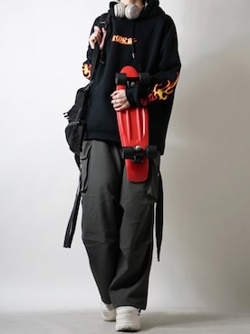 「Mark Gonzales（マーク・ゴンザレス）のアイテム」を使った、らいさん（メンズ・170cm）の春コーディネート