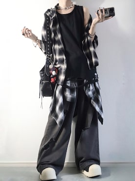 「ERAR（エラー）のアイテム」を使った、らいさん（メンズ・170cm）の夏コーディネート