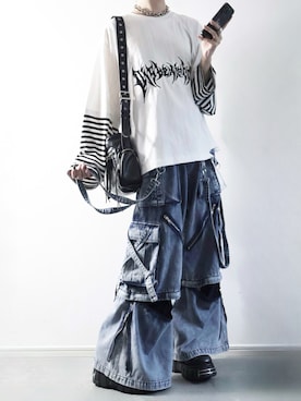 「LILL（リル）のアイテム」を使った、らいさん（メンズ・170cm）の春コーディネート