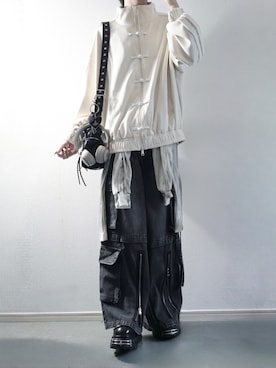 「アイテム（デニムパンツ）」を使った、らいさん（メンズ・170cm・20代）の秋コーディネート