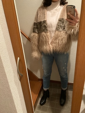 「LAGUNAMOON（ラグナムーン）のアイテム（その他アウター）」を使った、PPPさん（レディース・161cm）の冬コーディネート