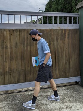 「Timberland（ティンバーランド）のアイテム（キャップ）」を使った、Dodsonさん（メンズ・173cm）の夏コーディネート