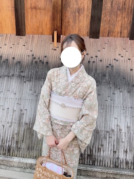 「アイテム（着物）」を使った、chiiさん（レディース・153cm）の春コーディネート