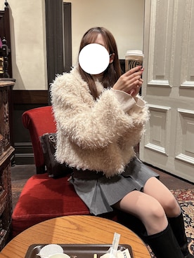 「REDYAZEL（レディアゼル）のアイテム（ジャケット/アウター）」を使った、chiiさん（レディース・153cm）の冬コーディネート
