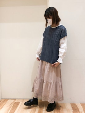「ナチュラル」｜「アイテム（アンサンブル）」を使った、まっちゃんさん（レディース・166cm）の秋コーディネート