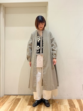 「Samansa Mos2（サマンサ モスモス）のアイテム（ノーカラーコート）」を使った、まっちゃんさん（レディース・166cm）の冬コーディネート