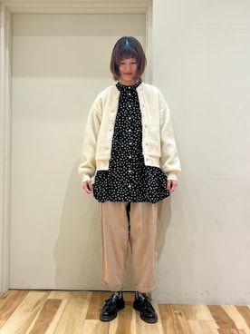 「チュニック」｜「アイテム（ブルゾン）」を使った、まっちゃんさん（レディース・166cm）の冬コーディネート