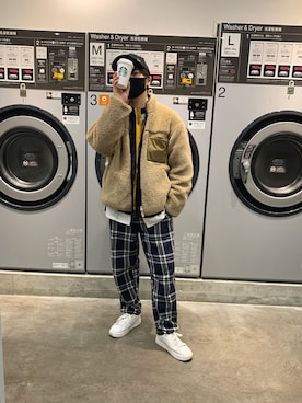 「Paul Smith（ポールスミス）のアイテム（キャップ）」を使った、ゆーさん（メンズ・165cm）の冬コーディネート