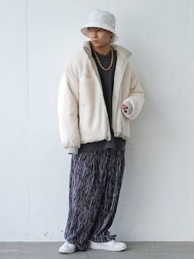 「Lui's（ルイス）のアイテム（帽子）」を使った、YUKIさん（メンズ・168cm）の秋コーディネート