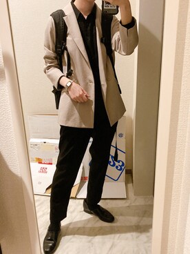 「NATURAL BEAUTY BASIC（ナチュラルビューティーベーシック）のアイテム（テーラードジャケット）」を使った、苔さん（レディース・156cm）の秋コーディネート