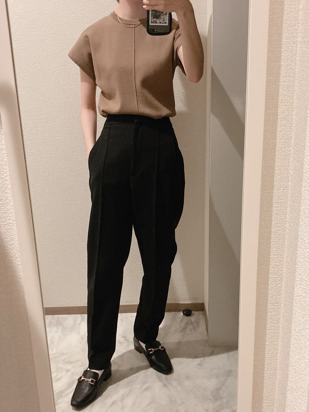 RIM.ARK（リムアーク）の「Basic summer knit tops（Tシャツ