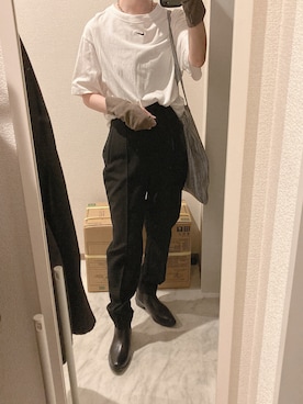「アイテム（レインシューズ）」を使った、苔さん（レディース・156cm）の秋コーディネート