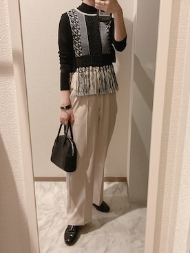 「TOGA PULLA（トーガ　プルラ）のアイテム（ブレスレット）」を使った、苔さん（レディース・156cm）の秋コーディネート