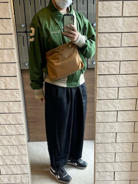 「JOURNAL STANDARD（ジャーナルスタンダード）のアイテム（スタジャン）」を使った、しゅーやさん（メンズ・170cm）の秋コーディネート