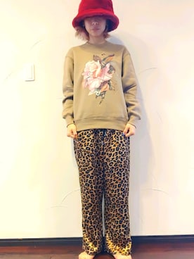 「フォロー、イイネ、お気に入り登録お願いします♡」｜「アイテム（帽子）」を使った、Miki Nodaさん（レディース・159cm）の秋コーディネート