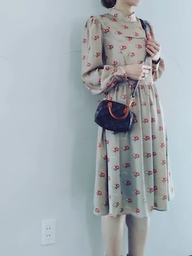 「フォロー、イイネ、お気に入り登録お願いします♡」｜「アイテム（ワンピース）」を使った、Miki Nodaさん（レディース・159cm）の春コーディネート