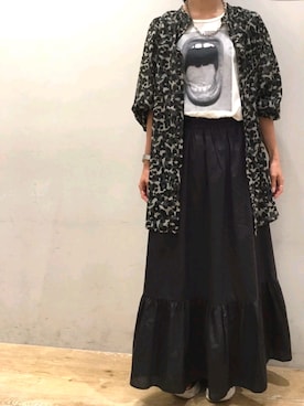 「フォロー、イイネ、お気に入り登録お願いします♡」｜「アイテム（スカート）」を使った、Miki Nodaさん（レディース・159cm）の秋コーディネート