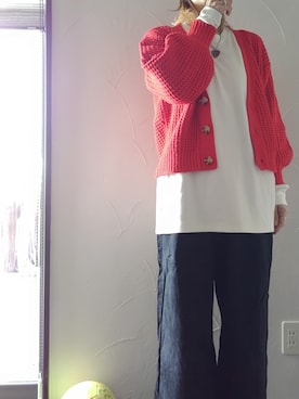 「フォロー、イイネ、お気に入り登録お願いします♡」｜「アイテム（アンダーウェア）」を使った、Miki Nodaさん（レディース・159cm）の春コーディネート
