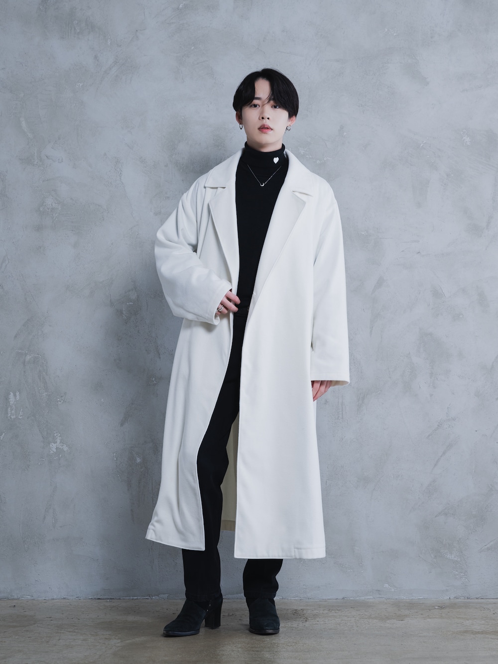 -AROUND FLAVA- ウールオーバーガウンコート AROUND FLAVA コート ジャケット wool oversized gown coat