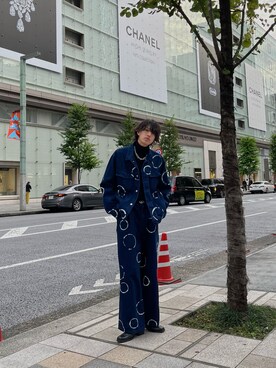 「HARE（ハレ）のアイテム（デニムジャケット）」を使った、SHUNSUKEさん（メンズ・178cm）の秋コーディネート