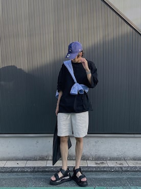「ショートパンツ」｜SHUNSUKEさん（メンズ・178cm・10代）の夏コーディネート