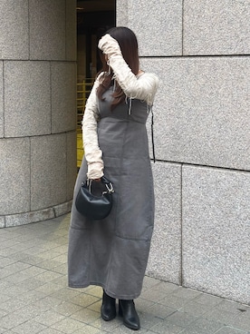 「アイテム（ワンピース/ドレス）」を使った、pi8819さん（レディース・159cm）の冬コーディネート