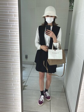 「OZOC（オゾック）のアイテム（ショルダーバッグ）」を使った、miyさん（レディース・163cm）の秋コーディネート
