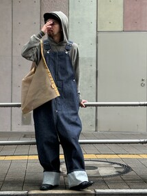 小麦　tuki サロペット TUKI type2 / black/black denim タイプ2 サロペット ブラック