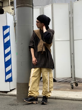 「KIKO KOSTADINOV（キコ コスタディノフ）のアイテム（パーカー）」を使った、中野内孝哉【吾亦紅】さん（メンズ・165cm）の夏コーディネート