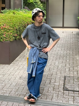 「CLAMP（クランプ）のアイテム」を使った、中野内孝哉【吾亦紅】さん（メンズ・165cm）の夏コーディネート