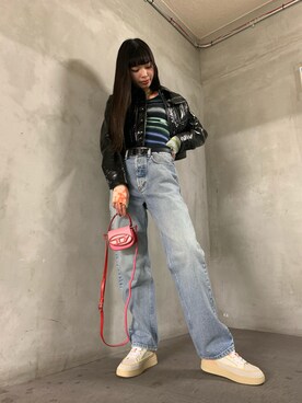 「diesel」｜RINONNOさん（レディース・168cm）の冬コーディネート