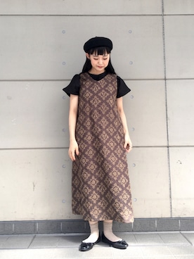 「TSUHARU by Samansa Mos2（ツハルバイサマンサモスモス）のアイテム（ワンピース/ドレス）」を使った、コタニさん（レディース・158cm）の夏コーディネート