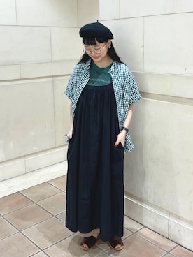 「Samansa Mos2（サマンサ モスモス）のセパレートサンダル（サンダル）」を使った、コタニさん（レディース・158cm）の夏コーディネート