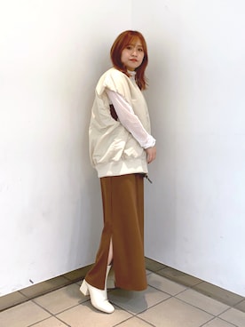 「キャミワンピ」｜「アイテム（MA-1）」を使った、sayakaさん（レディース・150cm）の秋コーディネート