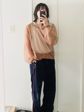 「BEAMS（ビームス）のアイテム（パンツ、ブルー系）」を使った、kooさん（メンズ・173cm）の夏コーディネート