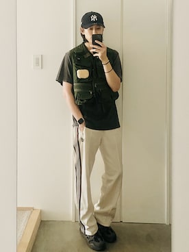 「アイテム（その他アウター）」を使った、kooさん（メンズ・173cm）の夏コーディネート