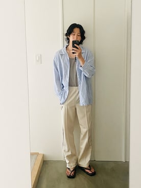 「Needles（ニードルス）のアイテム」を使った、kooさん（メンズ・173cm）の夏コーディネート