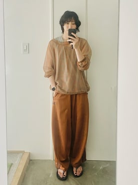 「Needles（ニードルス）のアイテム（パンツ）」を使った、kooさん（メンズ・173cm）の夏コーディネート