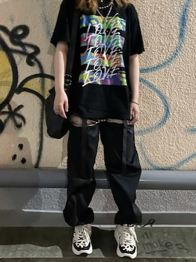 「バンT」｜「アイテム（アクセサリー）」を使った、Mana.さん（レディース・162cm）の夏コーディネート