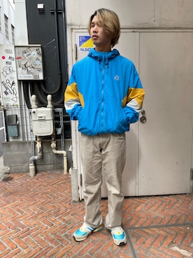「AVIREX（アヴィレックス）のアイテム（ナイロンジャケット）」を使った、ダイキさん（メンズ・176cm）の冬コーディネート