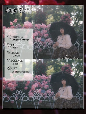 「アイテム（長傘）」を使った、ピーピーエイドさん（レディース・168cm）の冬コーディネート