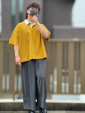 「アイテム（ポロシャツ）」を使った、小倉祐樹さん（メンズ・165cm）の夏コーディネート