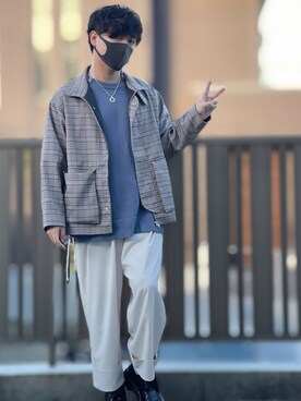 「ADAMASTE（アダマスト）のアイテム（ジャケット/アウター）」を使った、小倉祐樹さん（メンズ・165cm）の秋コーディネート