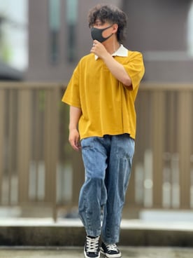 「shiki tokyo（シキトウキョウ）のアイテム（アクセサリー）」を使った、小倉祐樹さん（メンズ・165cm）の夏コーディネート