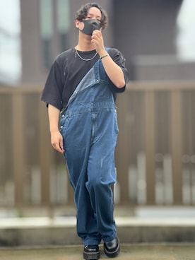 「RAGEBLUE（レイジブルー）のアイテム（オールインワン・サロペット）」を使った、小倉祐樹さん（メンズ・165cm）の夏コーディネート