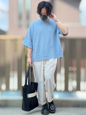 「YUEATE（ユエイト）のアイテム」を使った、小倉祐樹さん（メンズ・165cm）の夏コーディネート