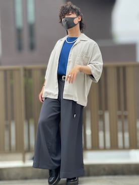「shiki tokyo（シキトウキョウ）のアイテム（アクセサリー）」を使った、小倉祐樹さん（メンズ・165cm）の夏コーディネート